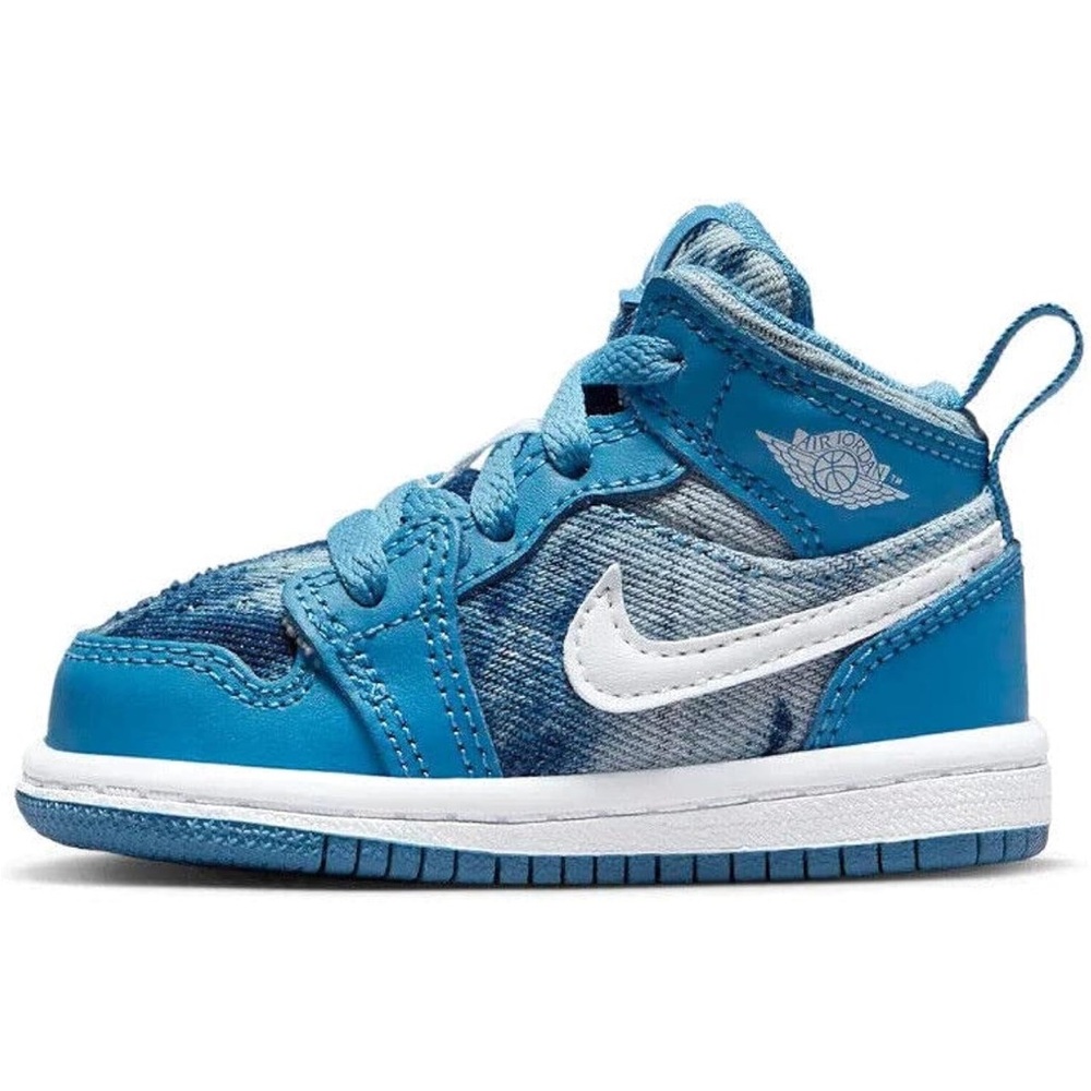 Jordan Blue High-Top Sneakers with Plush Design
